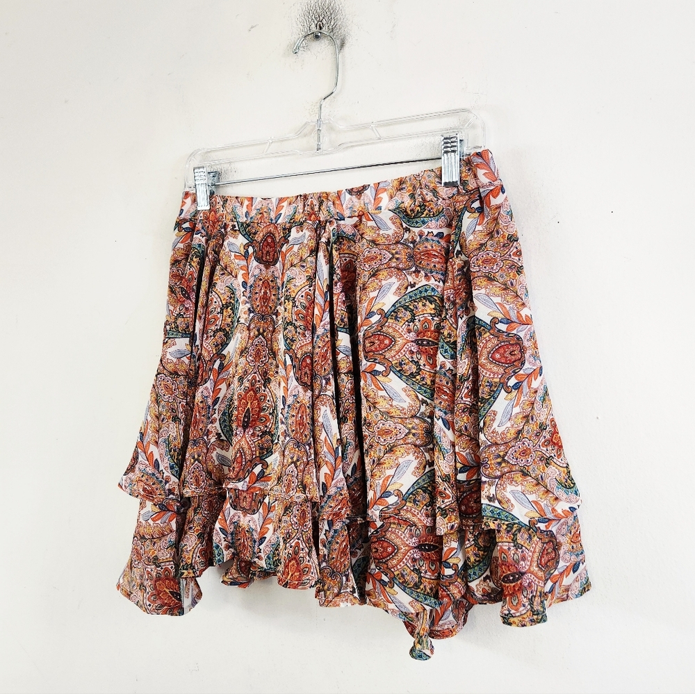 Molly Bracken Paisley Ruffle Skirt